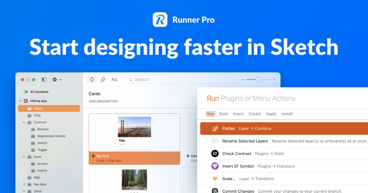 Runner Pro The Sketch Plugin To Design Faster